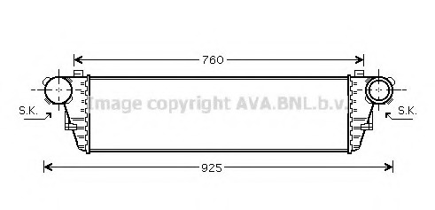 Intercooler, compresor MS4379 PRASCO - Turbocompressor Intercooler, compresor MS4379 PRASCO - Turbocompressor