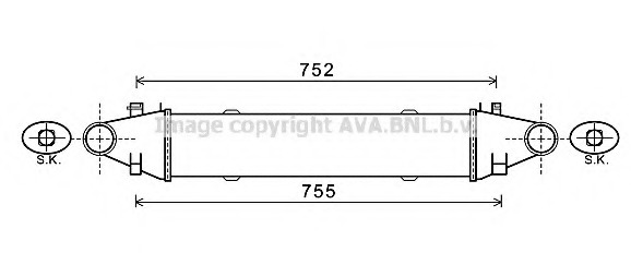Intercooler, compresor MS4556 PRASCO - Turbocompressor Intercooler, compresor MS4556 PRASCO - Turbocompressor
