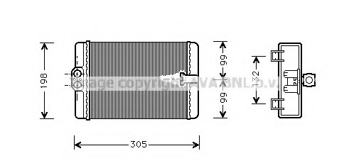 Schimbator caldura, incalzire habitaclu MS6186 PRASCO - Schimbator caldura Schimbator caldura, incalzire habitaclu MS6186 PRASCO - Schimbator caldura
