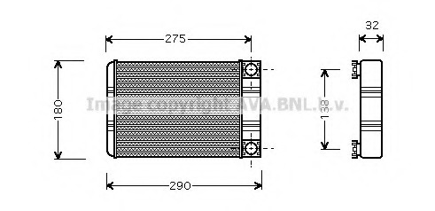Schimbator caldura, incalzire habitaclu MS6312 PRASCO - Schimbator caldura Schimbator caldura, incalzire habitaclu MS6312 PRASCO - Schimbator caldura