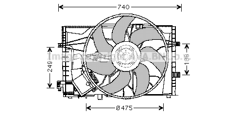 Ventilator, radiator MS7507 PRASCO - Gmv (electroventilator )