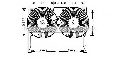 Ventilator, radiator MS7515 PRASCO - Gmv (electroventilator ) Ventilator, radiator MS7515 PRASCO - Gmv (electroventilator )