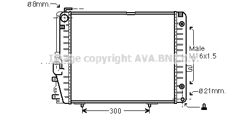 Radiator, racire motor MSA2072 PRASCO - Radiator apa/piese Radiator, racire motor MSA2072 PRASCO - Radiator apa/piese