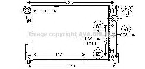 Radiator, racire motor MSA2546 PRASCO - Radiator apa/piese Radiator, racire motor MSA2546 PRASCO - Radiator apa/piese