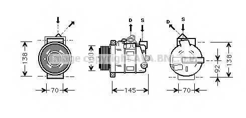 Compresor, climatizare MSK344 PRASCO - Compresor/piese Compresor, climatizare MSK344 PRASCO - Compresor/piese