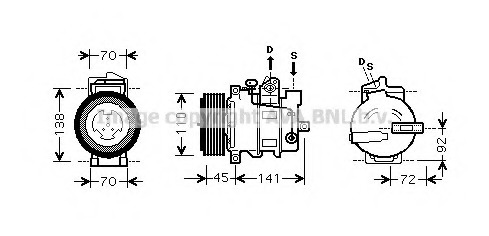 Compresor, climatizare MSK432 PRASCO - Compresor/piese Compresor, climatizare MSK432 PRASCO - Compresor/piese