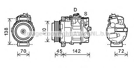Compresor, climatizare MSK580 PRASCO - Compresor/piese Compresor, climatizare MSK580 PRASCO - Compresor/piese