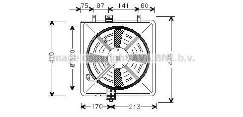 Ventilator, radiator MT7502 PRASCO - Gmv (electroventilator )