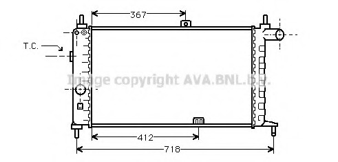 Radiator, racire motor OL2064 PRASCO - Radiator apa/piese Radiator, racire motor OL2064 PRASCO - Radiator apa/piese