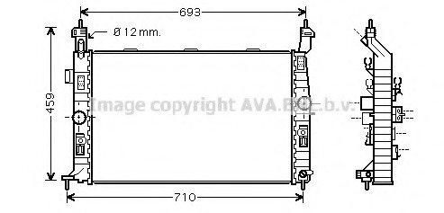 Radiator, racire motor OL2345 PRASCO - Radiator apa/piese Radiator, racire motor OL2345 PRASCO - Radiator apa/piese