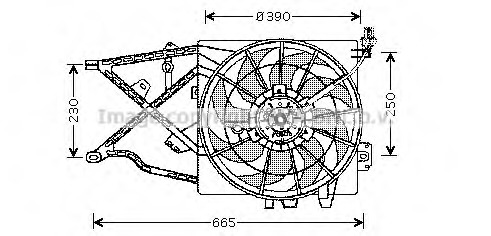 Ventilator, radiator OL7505 PRASCO - Gmv (electroventilator ) Ventilator, radiator OL7505 PRASCO - Gmv (electroventilator )