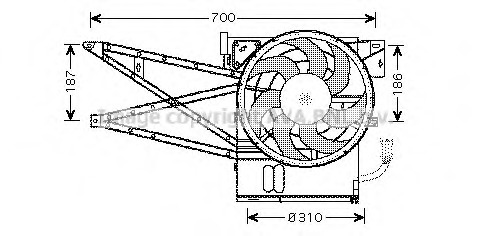Ventilator, radiator OL7515 PRASCO - Gmv (electroventilator ) Ventilator, radiator OL7515 PRASCO - Gmv (electroventilator )
