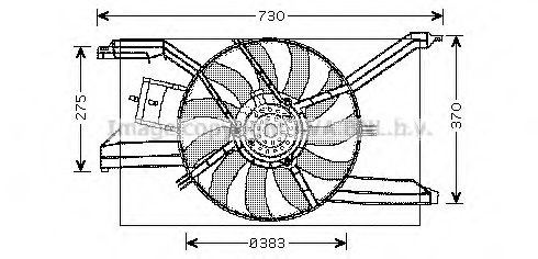 Ventilator, radiator OL7532 PRASCO - Ventilator radiator Ventilator, radiator OL7532 PRASCO - Ventilator radiator