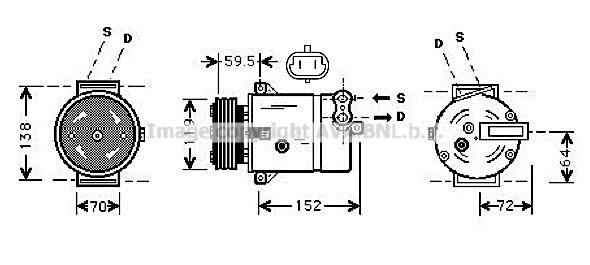 Compresor, climatizare OLK279 PRASCO - Compresor/piese Compresor, climatizare OLK279 PRASCO - Compresor/piese