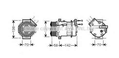 Compresor, climatizare OLK465 PRASCO - Compresor/piese Compresor, climatizare OLK465 PRASCO - Compresor/piese