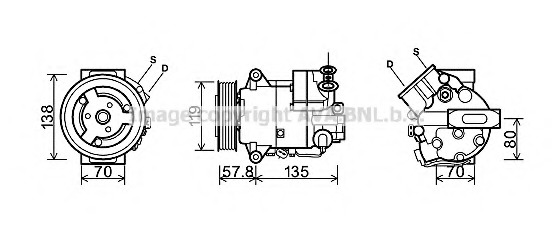 Compresor, climatizare OLK497 PRASCO - Compresor/piese Compresor, climatizare OLK497 PRASCO - Compresor/piese