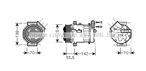 Compresor, climatizare OLK586 PRASCO - Compresor/piese Compresor, climatizare OLK586 PRASCO - Compresor/piese