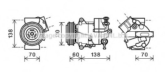 Compresor, climatizare OLK607 PRASCO - Compresor/piese Compresor, climatizare OLK607 PRASCO - Compresor/piese