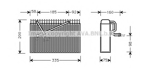 evaporator,aer conditionat OLV299 PRASCO - Vaporizator evaporator,aer conditionat OLV299 PRASCO - Vaporizator