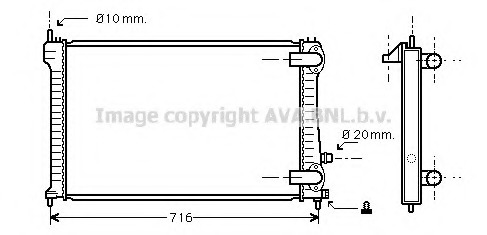 Radiator, racire motor PE2196 PRASCO - Radiator apa/piese Radiator, racire motor PE2196 PRASCO - Radiator apa/piese