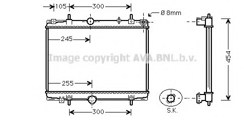 Radiator, racire motor PE2198 PRASCO - Radiator apa/piese Radiator, racire motor PE2198 PRASCO - Radiator apa/piese