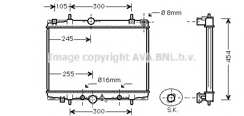 Radiator, racire motor PE2201 PRASCO - Radiator apa/piese Radiator, racire motor PE2201 PRASCO - Radiator apa/piese