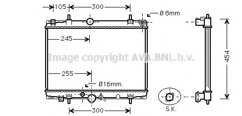 Radiator, racire motor PE2213 PRASCO - Radiator apa/piese Radiator, racire motor PE2213 PRASCO - Radiator apa/piese