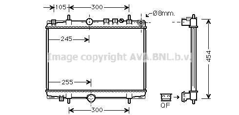 Radiator, racire motor PE2234 PRASCO - Radiator apa/piese Radiator, racire motor PE2234 PRASCO - Radiator apa/piese