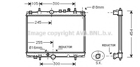 Radiator, racire motor PE2235 PRASCO - Radiator apa/piese Radiator, racire motor PE2235 PRASCO - Radiator apa/piese