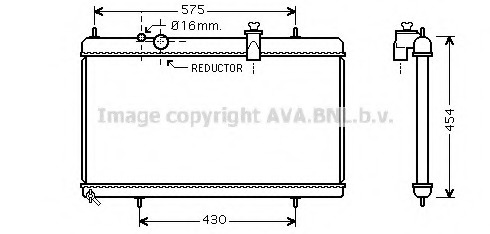 Radiator, racire motor PE2256 PRASCO - Radiator apa/piese