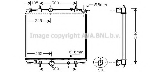 Radiator, racire motor PE2274 PRASCO - Radiator apa/piese Radiator, racire motor PE2274 PRASCO - Radiator apa/piese