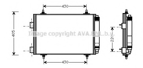 Condensator, climatizare PE5215 PRASCO - Radiator clima Condensator, climatizare PE5215 PRASCO - Radiator clima