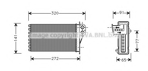 Schimbator caldura, incalzire habitaclu PE6199 PRASCO - Radiator incalzire interior Schimbator caldura, incalzire habitaclu PE6199 PRASCO - Radiator incalzire interior