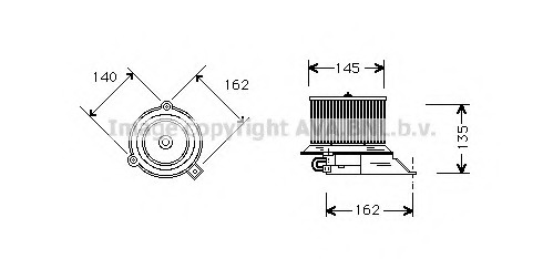 Electromotor, ventilatie interioara PE7512 PRASCO - Motor ventilator/piese Electromotor, ventilatie interioara PE7512 PRASCO - Motor ventilator/piese