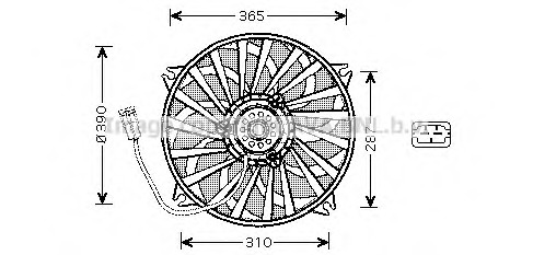 Ventilator, radiator PE7535 PRASCO - Gmv (electroventilator ) Ventilator, radiator PE7535 PRASCO - Gmv (electroventilator )