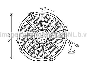 Ventilator, radiator PE7555 PRASCO - Gmv (electroventilator )