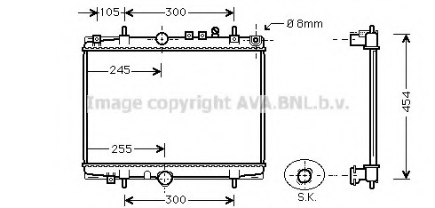 Radiator, racire motor PEA2208 PRASCO - Radiator apa/piese Radiator, racire motor PEA2208 PRASCO - Radiator apa/piese