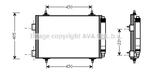 Condensator, climatizare PEA5215 PRASCO - Radiator clima Condensator, climatizare PEA5215 PRASCO - Radiator clima