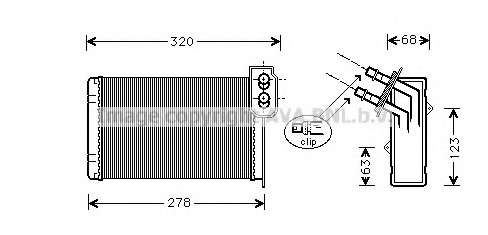 Schimbator caldura, incalzire habitaclu RT6099 PRASCO - Schimbator caldura Schimbator caldura, incalzire habitaclu RT6099 PRASCO - Schimbator caldura