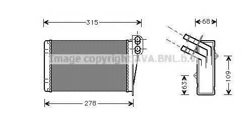 Schimbator caldura, incalzire habitaclu RT6228 PRASCO - Schimbator caldura Schimbator caldura, incalzire habitaclu RT6228 PRASCO - Schimbator caldura