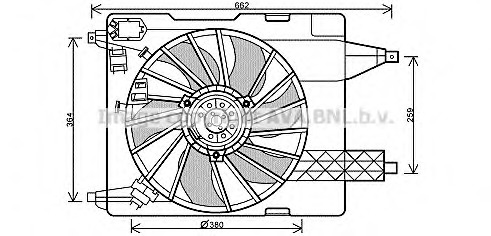 Ventilator, radiator RT7539 PRASCO - Gmv (electroventilator ) Ventilator, radiator RT7539 PRASCO - Gmv (electroventilator )