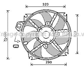 Ventilator, radiator RT7563 PRASCO - Gmv (electroventilator ) Ventilator, radiator RT7563 PRASCO - Gmv (electroventilator )
