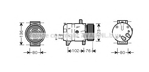 Compresor, climatizare RTAK069 PRASCO - Compresor/piese Compresor, climatizare RTAK069 PRASCO - Compresor/piese