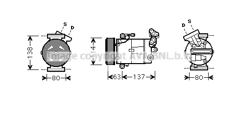 Compresor, climatizare RTK437 PRASCO - Compresor/piese Compresor, climatizare RTK437 PRASCO - Compresor/piese