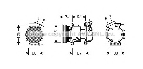 Compresor, climatizare RTK452 PRASCO - Compresor/piese Compresor, climatizare RTK452 PRASCO - Compresor/piese