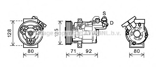 Compresor, climatizare RTK495 PRASCO - Compresor/piese Compresor, climatizare RTK495 PRASCO - Compresor/piese