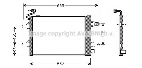Condensator, climatizare SA5007 PRASCO - Radiator clima Condensator, climatizare SA5007 PRASCO - Radiator clima