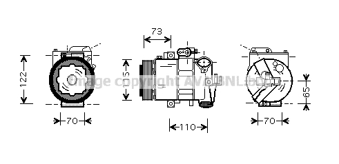 Compresor, climatizare SAK018 PRASCO - Compresor/piese Compresor, climatizare SAK018 PRASCO - Compresor/piese