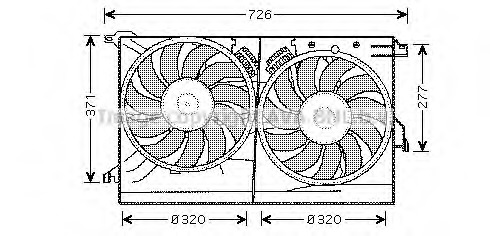 Ventilator, radiator SB7502 PRASCO - Gmv (electroventilator ) Ventilator, radiator SB7502 PRASCO - Gmv (electroventilator )
