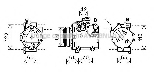 Compresor, climatizare SZK125 PRASCO - Compresor/piese Compresor, climatizare SZK125 PRASCO - Compresor/piese